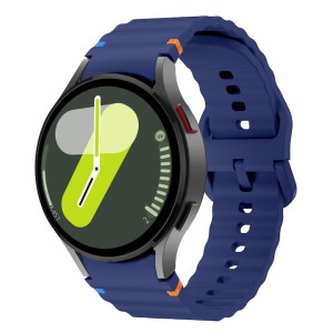 Szilikon szíj 20 mm, THD, kompatibilis Samsung Galaxy Watch 7, Galaxy Watch 6, sötétkék