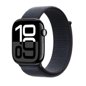 Okosóra textil szíj, THD, kompatibilis Apple Watch 46 mm series 10, tinta kék