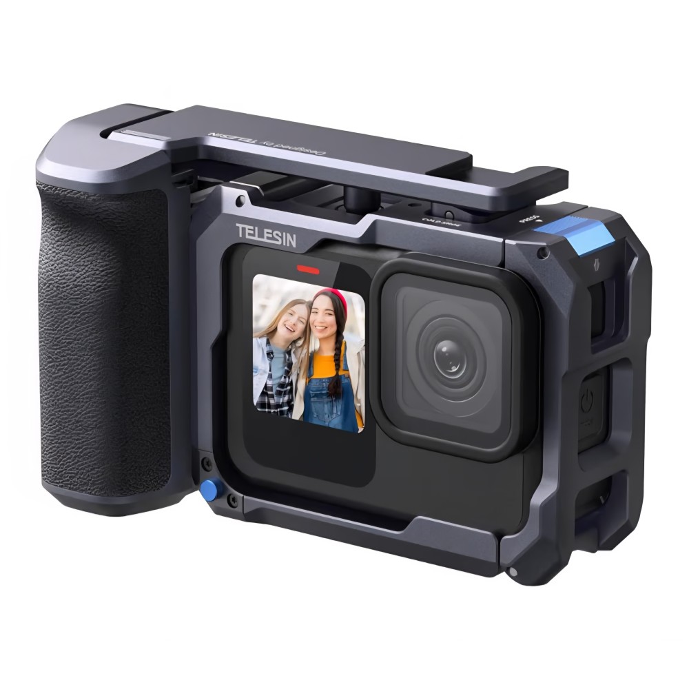 TELESIN Street Grip Kit GoPro 9–13 kamerákhoz, alumíniumötvözetből készült nyúlketreces ház, markolat, szállítás 7-8 nap