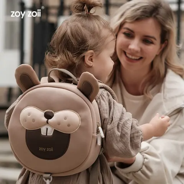 Zoyzoii® hátizsák 2-6 éves gyerekeknek, innovatív 3D dizájn, textil, Crazy Rabbit modell