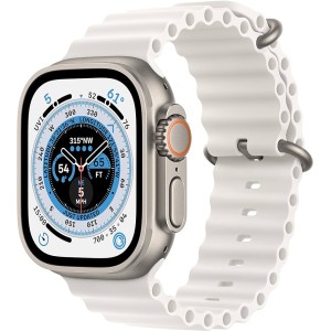 Okosóra szíj, THD, Oceanic Loop, Apple Watch Ultra2 49mm, Apple Watch 46mm Series 10, univerzális méret, fehér, szürke csat