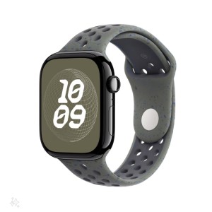 Sportszíj lyukakkal, THD, kompatibilis Apple Watch 46 mm-es sorozat 10, Apple Watch SE 44 mm, cargo khaki