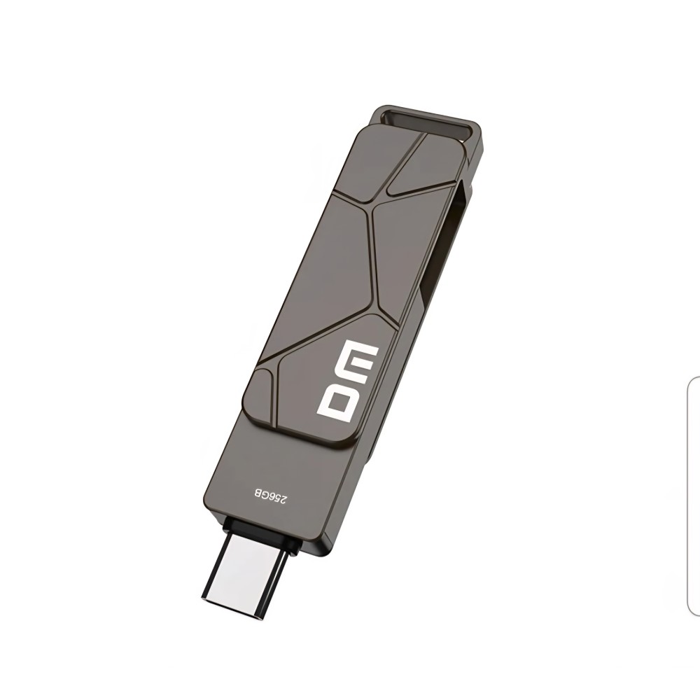 USB Stick, DM PD198, 256 GB kapacitás, kettős USB-C és USB-A csatlakozó, kompatibilis iPhone 17, 16, MacBook Pro, Air és Samsung készülékekkel