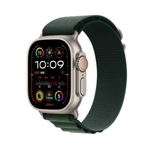 Okosóra szíj, THD, Alpine Loop, Apple Watch Ultra2 49 mm, Apple Watch 46 mm sorozat 10, univerzális méret, szürke csat, Forest Green