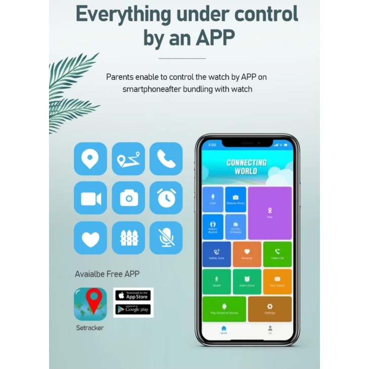 Gyerek okosóra, Valdus Y15, Nano SIM 4G, 1,44"-os kerek kijelző, telefon funkció, videohívás, GPS+LBS+WiFi, SOS gomb, 4 GB memória, IP67, rózsaszín