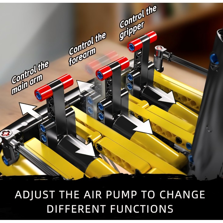 Hidraulikus famegfogóval ellátott kotrógép, Mould King 17077 Technik, statikus modell 14 éves kortól gyermekeknek és felnőtteknek