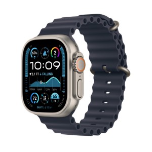 Okosóra szíj, THD, Oceanic Loop, Apple Watch Ultra2 49mm, Apple Watch 46mm Series 10, univerzális méret, tengeri kék, szürke csat