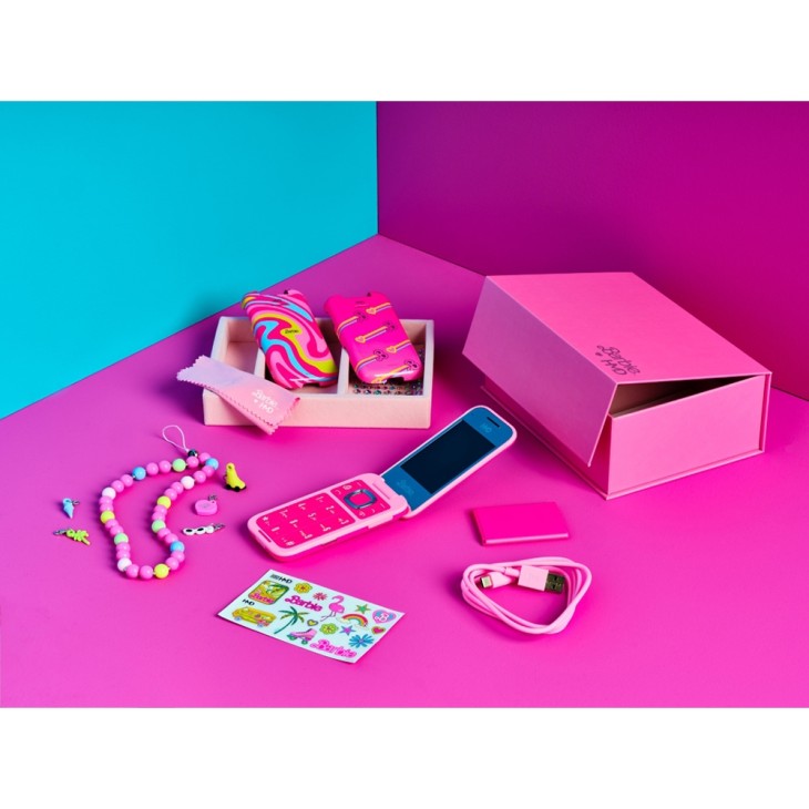 HMD Barbie telefon, 128 MB, 64 MB RAM, 4G, dupla SIM, rózsaszín