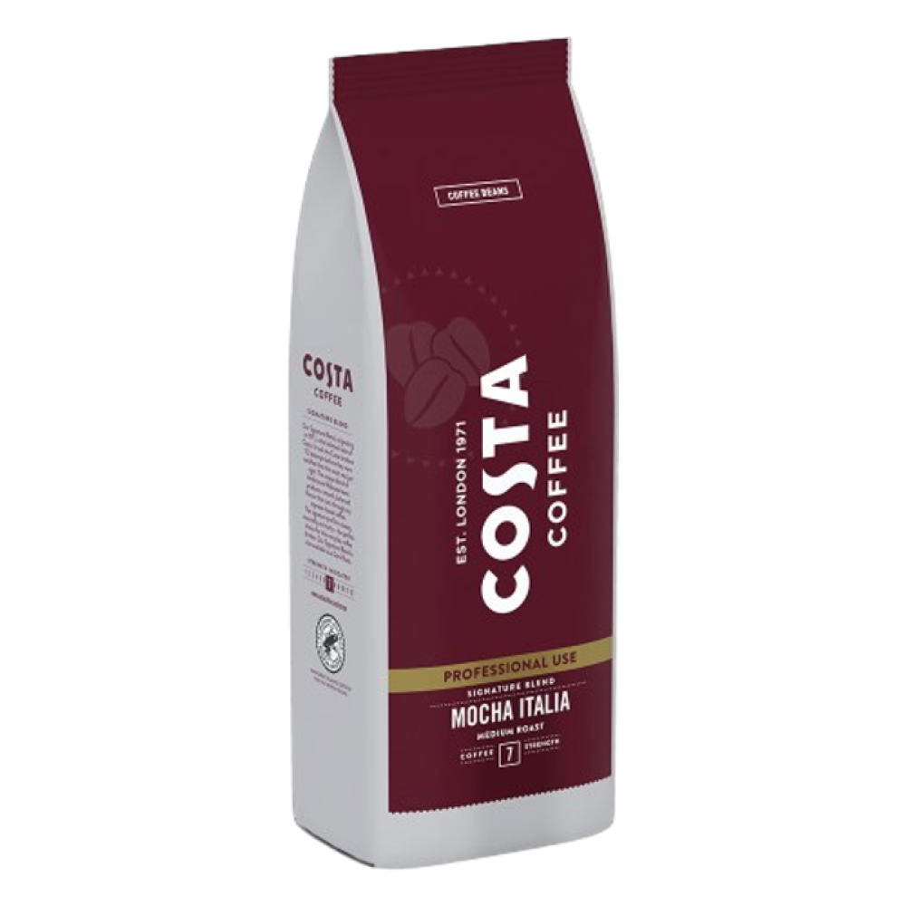 Kávébabok, Costa Professional, Mocha Italia, Közepes pörkölésű, 1 kg-os csomag