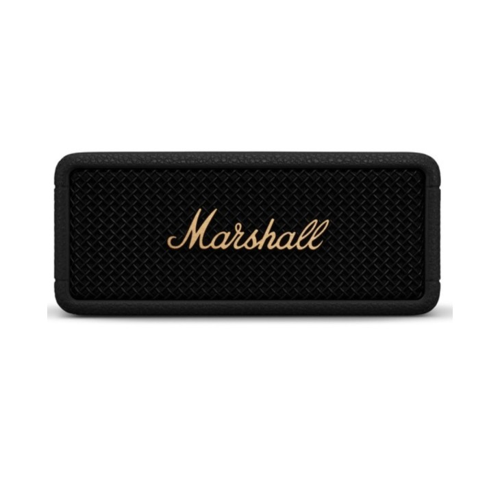 Marshall Emberton III hordozható hangszóró, Bluetooth, 38W, 32 órás akkumulátor-üzemidő, IP67, fekete/sárgaréz