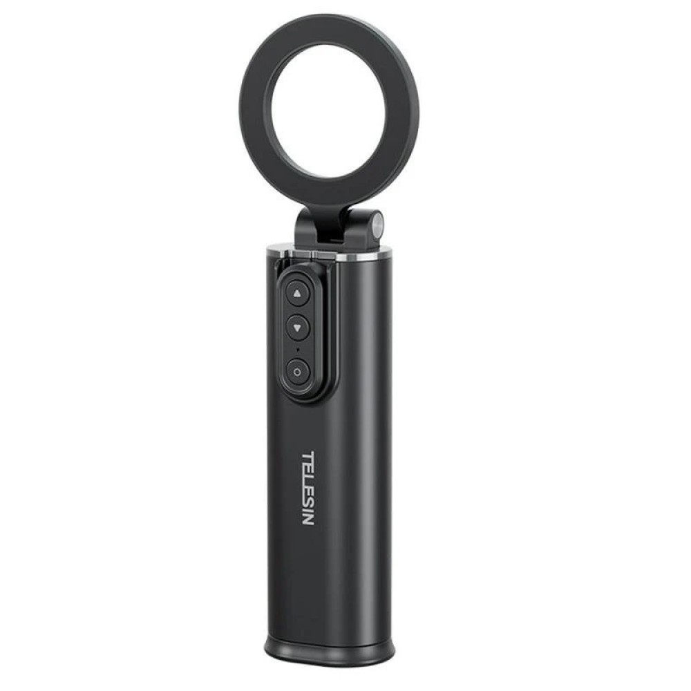 Szelfibot vlogoláshoz, Telesin P1-HSS-02, mágneses tartó iPhone 16,15,14,13,12 készülékekhez, Bluetooth távirányító, fekete
