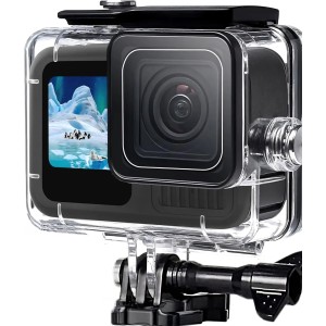 Víz alatti ház, Surewo, kompatibilis a GoPro Hero 13-mal, maximális mélység 60 méter, rendkívül átlátszó
