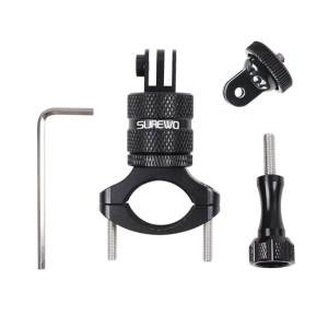 Kormányra rögzíthető kameratartó, Surewo, forgatható, kompatibilis a következőkkel: GoPro Hero 13, Insta 360 X4, DJI Action 5 Pro