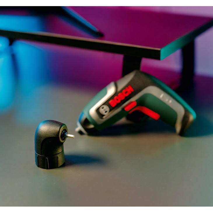 Akkus csavarozó, Bosch IXO 7, 3,6 V, 2,0 Ah, 5,5 Nm, Micro-USB kábel, ferde rögzítés, akár 190 csavarozási idő