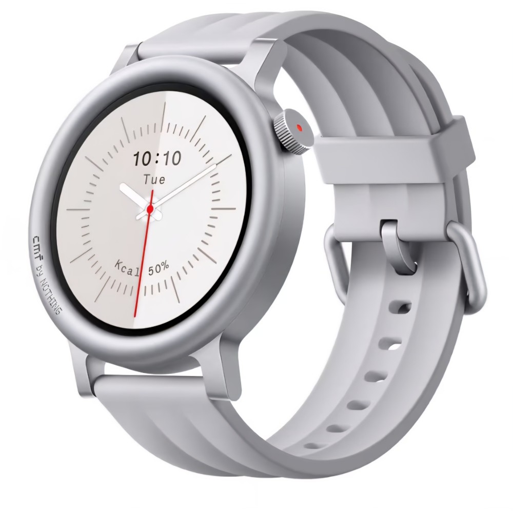 Okosóra, CMF Watch 3 Pro, 1,43"-os AMOLED kijelző, Bluetooth hívások mesterséges intelligenciával zajszűréssel, kettős GPS, pulzus- és alvásfigyelés, akár 13 napos akkumulátor-üzemidő, világosszürke