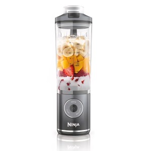 Ninja Blast Max BC251EUGY hordozható turmixgép, 570 ml, újratölthető, 3 funkció, smoothie-k és protein shake-ek készítésére, kiömlésgátló fedél, hideg szürke, szállítási idő 7-8 nap