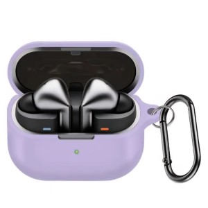 Vezeték nélküli fejhallgató védőtok, THD, Samsung Galaxy Buds3 FE kompatibilis, lila