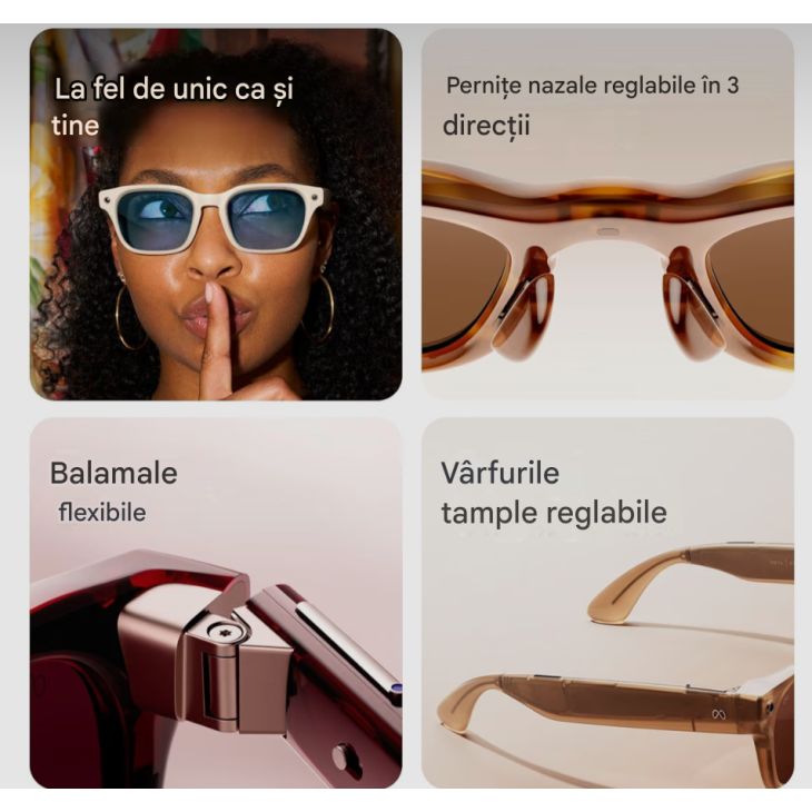 AI okosszemüveg, Meta Capri, 12 MP-es ultraszéles látószögű kamera, 3K videofelvétel, 6 mikrofon, Transitions fotokromatikus lencsék, Bluetooth 5.4, Wi-Fi 6, fekete/szürke