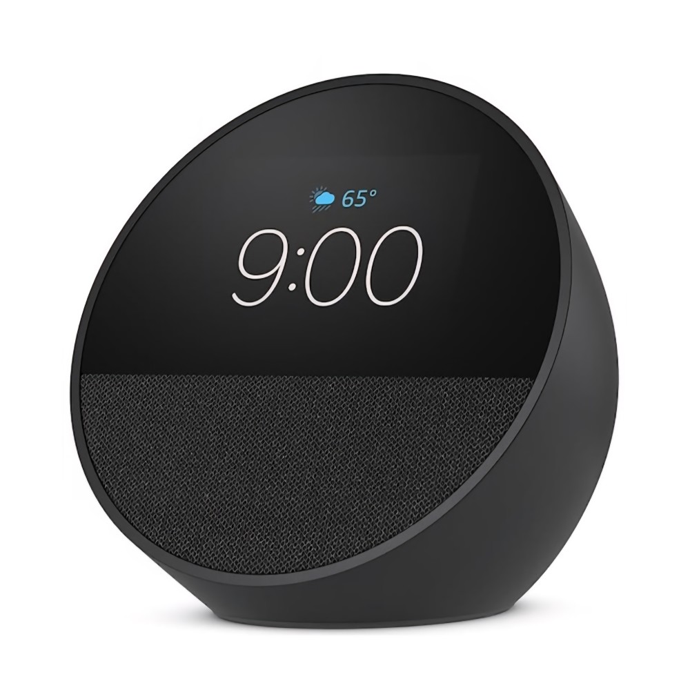 Amazon Echo Spot 2024 okoshangszóró, 2,83"-os kijelző, Wi-Fi, Bluetooth, fekete