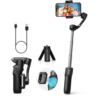Hohem iSteady X3 SE Plus okostelefon gimbal stabilizátor, 3 tengelyes stabilizálás, levehető távirányító, kihúzható rúd, 11 órás akkumulátor-üzemidő, vlogoláshoz, 7-9 napos szállítás