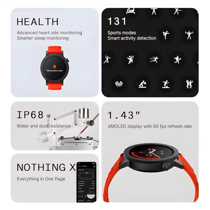Okosóra, CMF Watch 3 Pro, 1,43"-os AMOLED kijelző, Bluetooth hívások mesterséges intelligenciával zajszűréssel, kettős GPS, pulzus- és alvásfigyelés, akár 13 napos akkumulátor-üzemidő, világoszöld