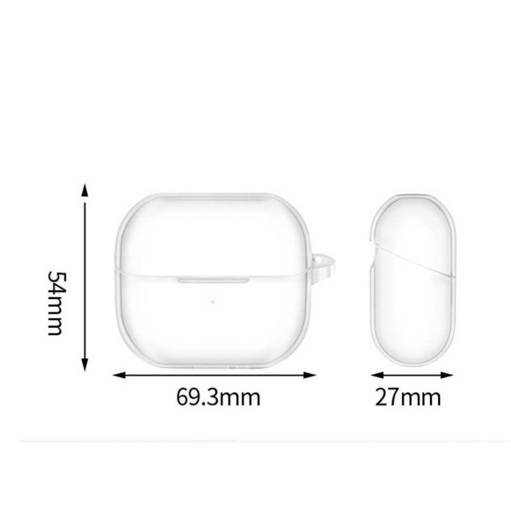Védőtok vezeték nélküli fejhallgatóhoz, THD, kompatibilis Samsung Galaxy Buds3 Pro, Samsung Galaxy Buds3, átlátszó