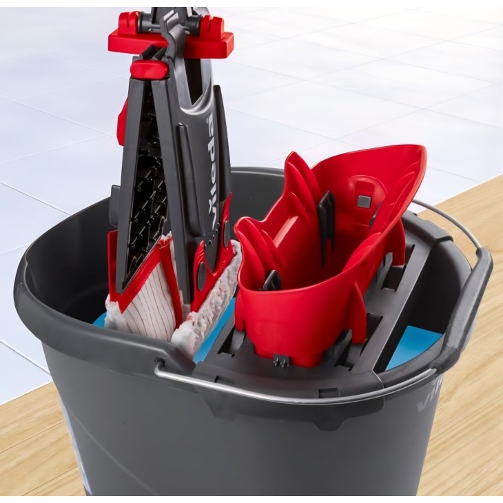 Komplett rendszer centrifugával és felmosóval, Vileda Ultramax vödörrel, gyors tisztítással és mosással, Németországból importálva