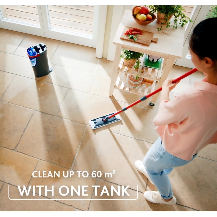 Prémium lapos felmosókészlet, Vileda H2PrO, vödör, 100%-ban tiszta-szennyezett víz elválasztó rendszer, egykezes centrifugálás, higiénikus mikroszálas