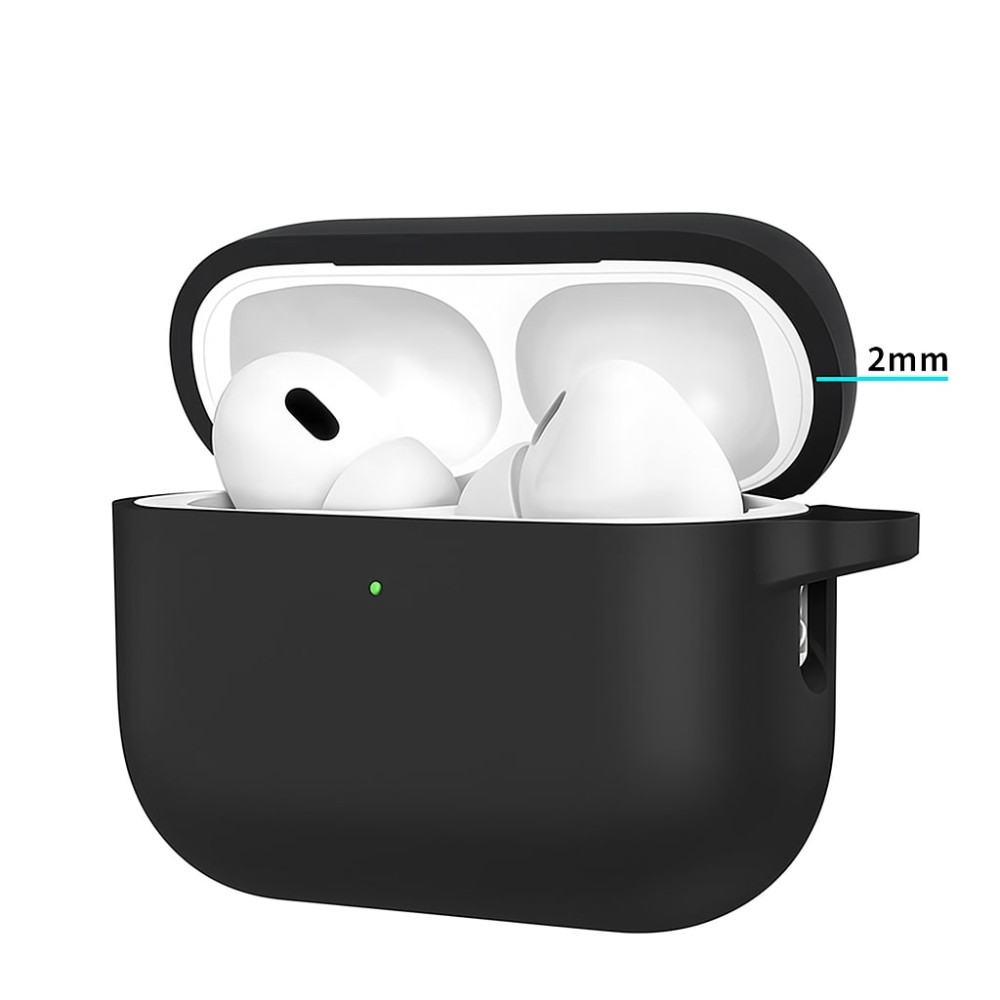 Vezeték nélküli fejhallgató védőtok, THD, Apple Airpods Pro 3 kompatibilis, fekete