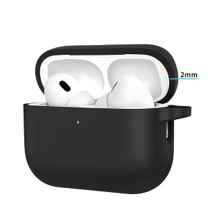 Vezeték nélküli fejhallgató védőtok, THD, Apple Airpods Pro 3 kompatibilis, fekete