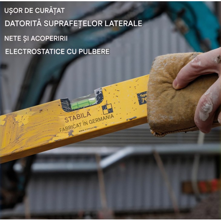 3 részes vízmérték készlet STABILA Spirit Level Prime Set 70, 100/60/30 cm, nagy pontosságú, védőkupakokkal, Németországban készült