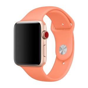Szilikon szíj, THD, kompatibilis Apple Watch 42 mm-es sorozat 10, Apple Watch SE 40 mm, S/M, barack