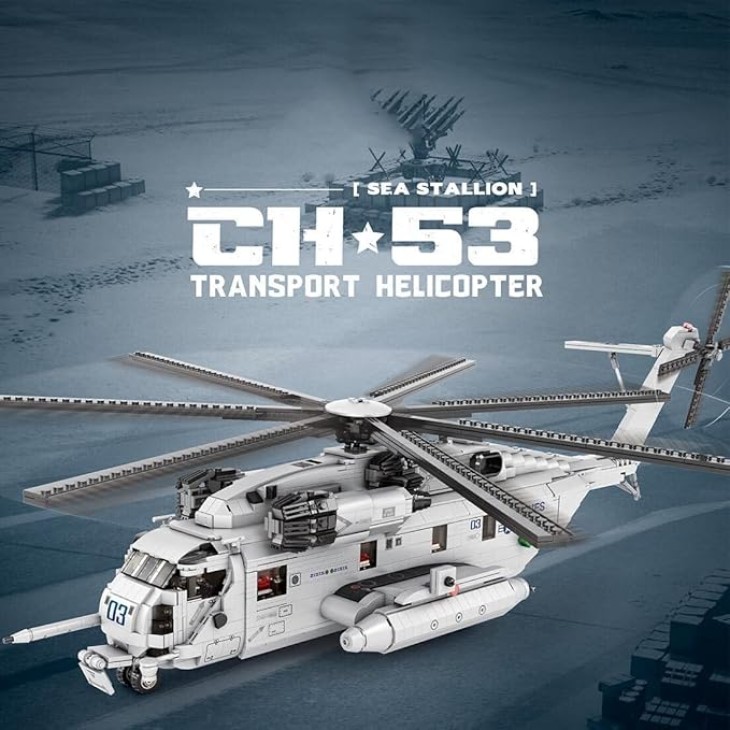 CH-53E Super Stallion katonai helikopter 1:35 építőkészlet – 2192 darabos