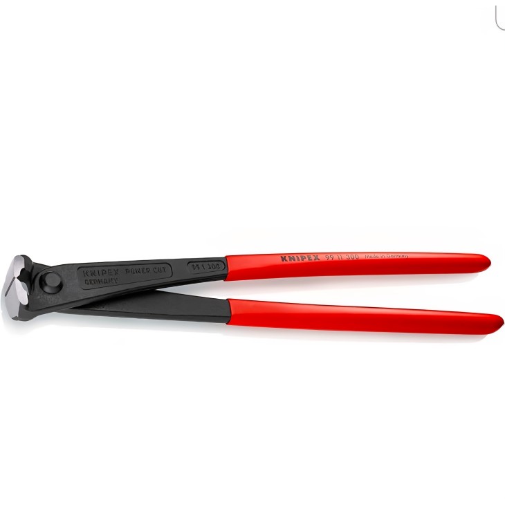 Professzionális, nagy teherbírású vágófogó, Knipex 99 11 300, 300 mm, nagy vágóerő, edzett acél, műanyaggal bevont nyél, Németországban készült