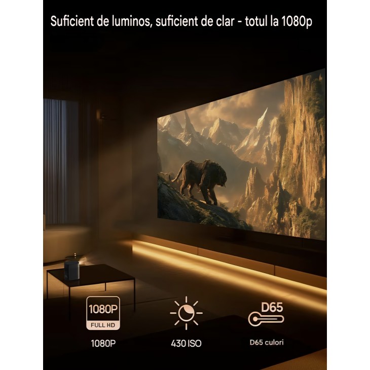 XGIMI MoGo 2 Pro (Új) hordozható videoprojektor, Full HD 1080p, 430 ISO lumen, Google TV, Netflix licenc, Dolby Audio 2 x 8 W, több szögből történő vetítés, mennyezeti vetítés, szállítás 7-9 nap