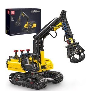 Hidraulikus famegfogóval ellátott kotrógép, Mould King 17077 Technik, statikus modell 14 éves kortól gyermekeknek és felnőtteknek