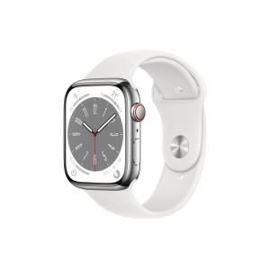 Szilikon szíj, THD, kompatibilis Apple Watch 46 mm series 10, Apple Watch SE 44 mm, M/L, fehér