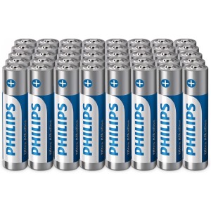 Philips Ultra 40 db-os AAA alkáli elemcsomag, megbízható teljesítmény, hosszú élettartam, távirányítókhoz, játékokhoz és kisebb eszközökhöz