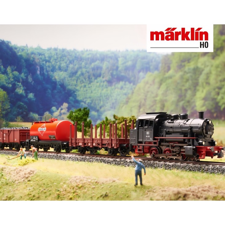 Märklin 29890 Digitális kezdőkészlet - Tehervonat BR 89.0 gőzmozdonysal, H0, mobilállomással