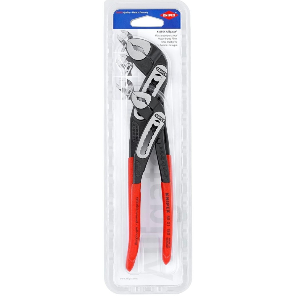 2 darabos KNIPEX 00 31 20 V02 fogókészlet, piros színű, professzionális, 2 darabos készlet precíziós megfogáshoz és vágáshoz