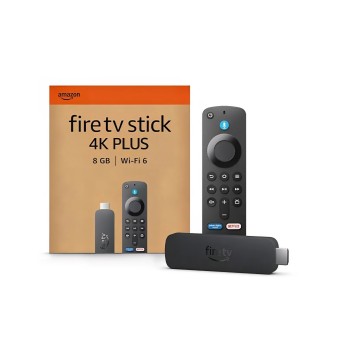 Amazon Fire TV Stick 4K Plus médialejátszó, Wi-Fi 6, Dolby Vision, Dolby Atmos, HDR10+, Alexa hangvezérlésű távirányító mellékelve