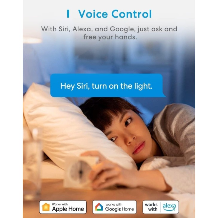 2 db-os okos LED izzó készlet, Meross Smart Edison E27, vintage, Apple HomeKit, Alexa, Google Home és SmartThings segítségével vezérelhető, fényerő-szabályozható, A fogyasztási osztály