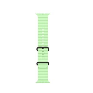 Okosóra szíj, THD, Oceanic Loop, kompatibilis az Apple Watch Ultra3 49 mm, Apple Watch 46 mm Series 11 és Apple Watch SE3 órákkal, univerzális méret, neonzöld, fekete csattal
