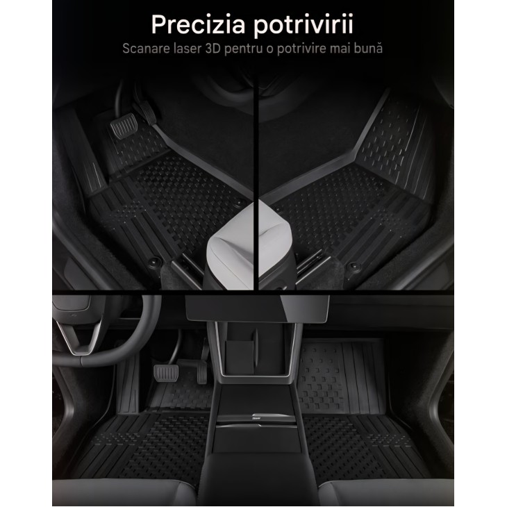 4 darabos prémium belső szőnyegkészlet, 3W Auto Life, Tesla Model Y 2025-2026 Juniper Premium/Performance, minden időjárási viszonynak ellenálló Thorex, fokozott kopásállóság.