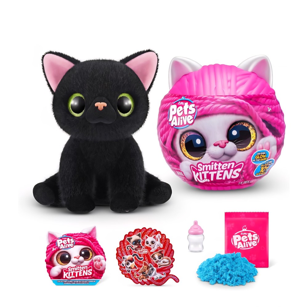 Interaktív Kitten Plus 10 hanggal, Élő háziállatok, Megajándékozott kiscicák, Szerencsés modell