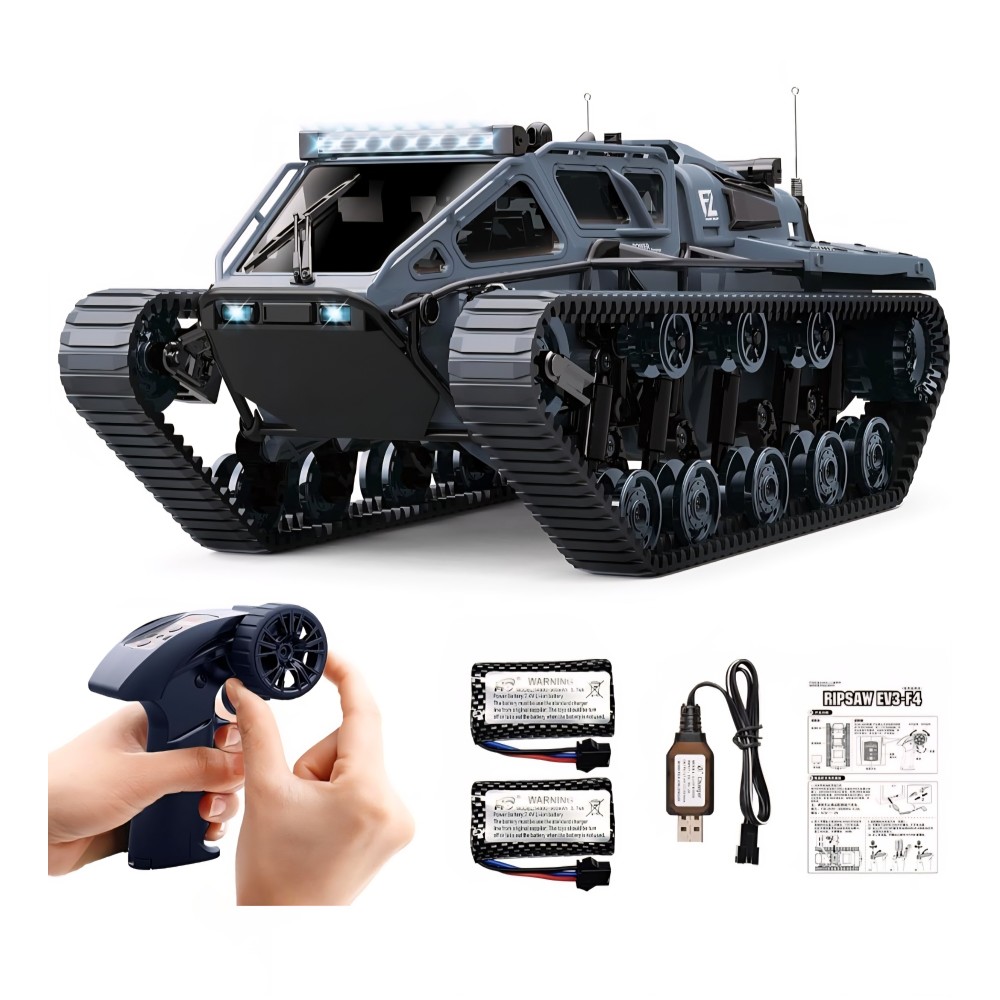 Katonai tank gyerekeknek, Mostop MT01, RC 1/16 nagy sebességű, 4GHz, terepjáró, 360°-os sodródás, 2 elemmel, távirányítóval