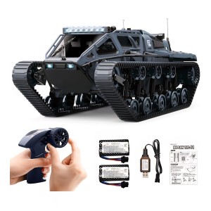 Katonai tank gyerekeknek, Mostop MT01, RC 1/16 nagy sebességű, 4GHz, terepjáró, 360°-os sodródás, 2 elemmel, távirányítóval