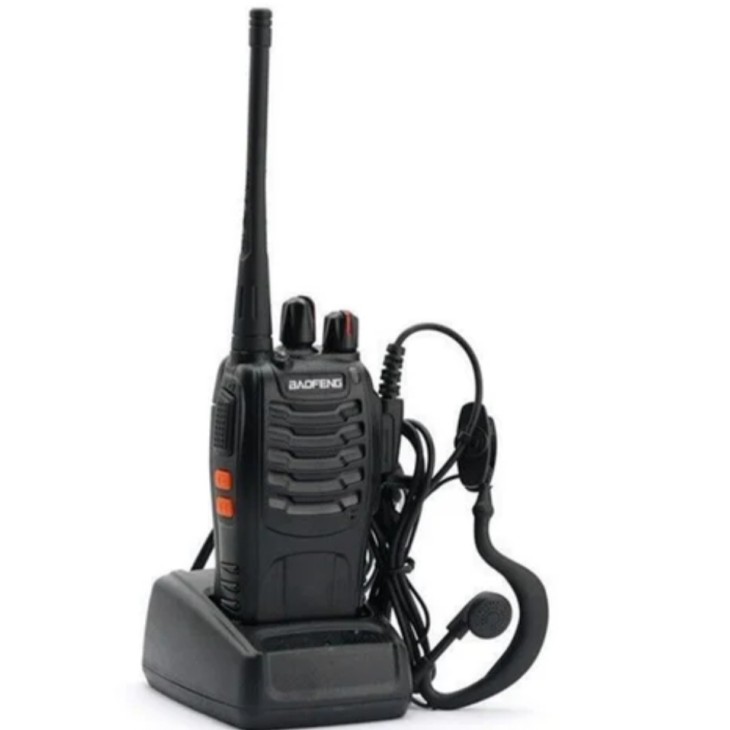 Hordozható adó-vevő állomás, Baofeng BF-888S plus, 16 csatorna, 5W, walkie talkie, Megfelel az EU előírásoknak PMR <0.5W, fekete