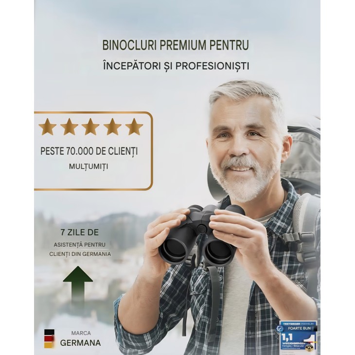 Professzionális távcső, Weidenberger 12x42, BAK4 HD prizmákkal, FMC lencsékkel, nitrogéntöltéssel, vízálló, magnézium vázzal, felnőtteknek és szemüvegeseknek, szállítás 7-9 nap