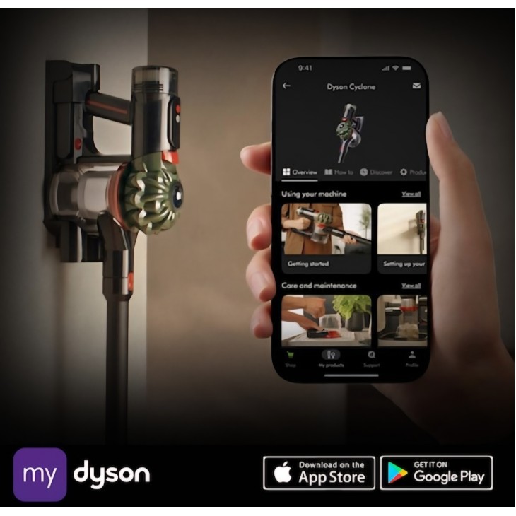 Dyson V8 Cyclone akkus porszívó, 2025-ös generáció, katonai zöld, fekete